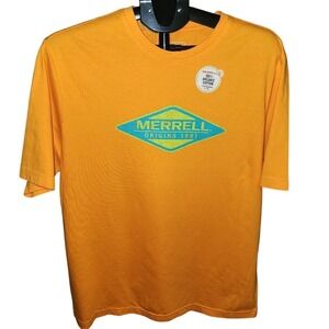 Merrell Origins 1981 Mens Orange 100% Organic Cotton T Shirt NWOT Size L